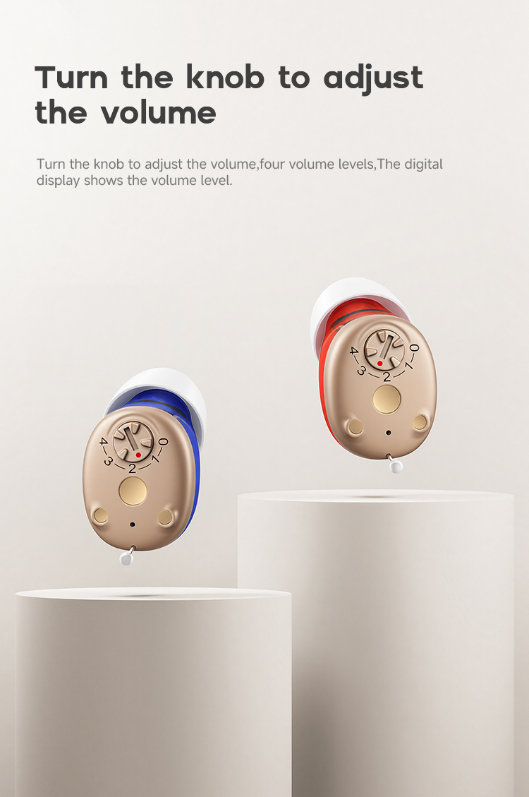 Greatears Rechargeable CIC In-Ear Hearing Aids-Portable Wind-Resistant for Elderly detail