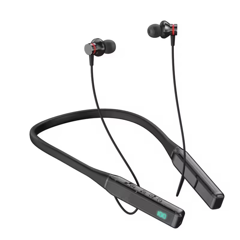 S-06 Transparent Wireless Earphones Magnet Neckband Headphones Sports Earphone Digital Display for Gaming Sport Stereo Headset detail