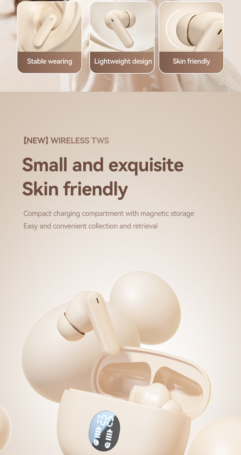 2026 Newest M69 Tws Hot Selling Wireless Earbuds 5.4 Earphone Gaming Headset Stereo Sound Music In-Ear Earphone detail