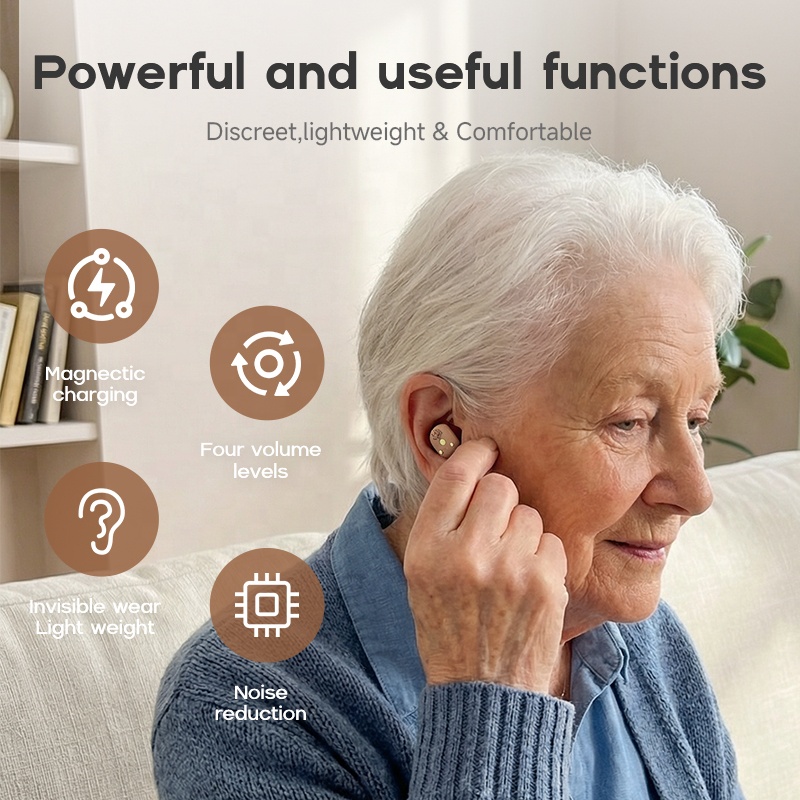 Greatears Rechargeable CIC In-Ear Hearing Aids-Portable Wind-Resistant for Elderly product view