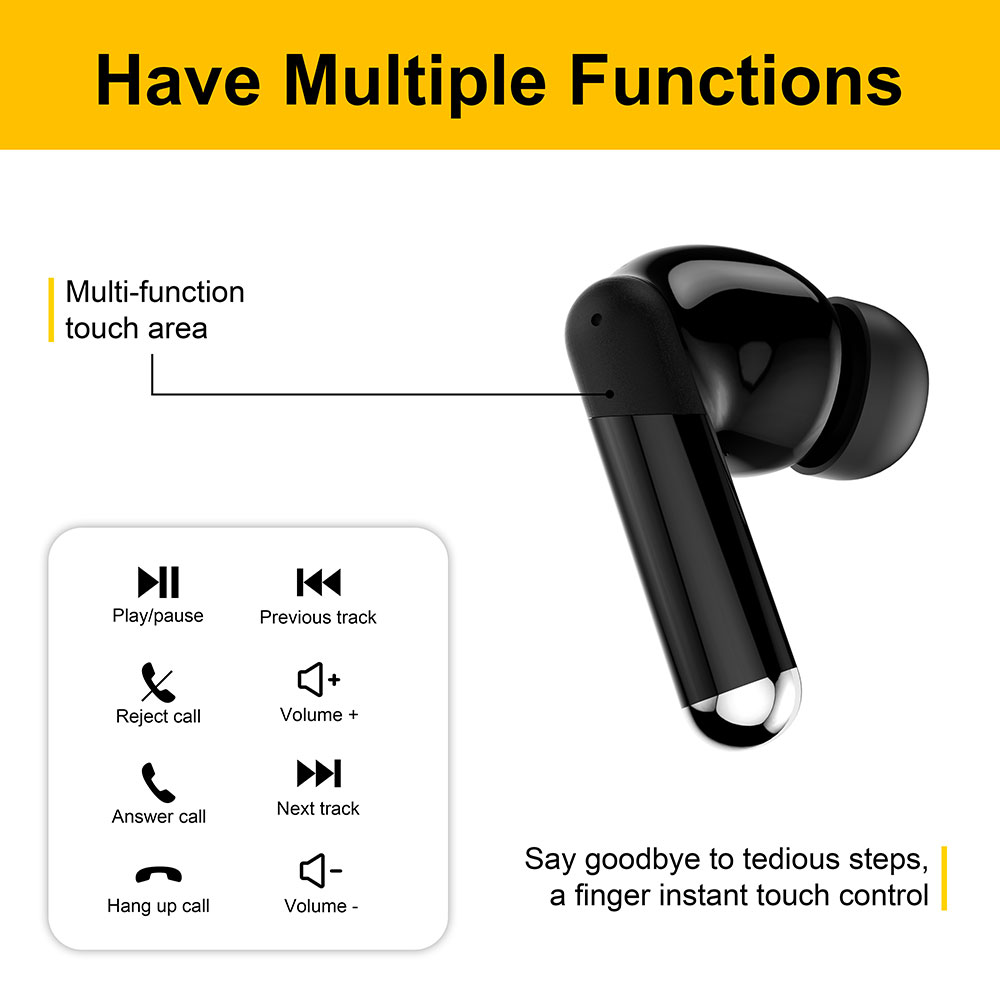 Wireless in Ear Earphones for Sports Gaming Travel Stereo Sound Comfortable Wear Lightweight TWS Headset Hifi Audio product view