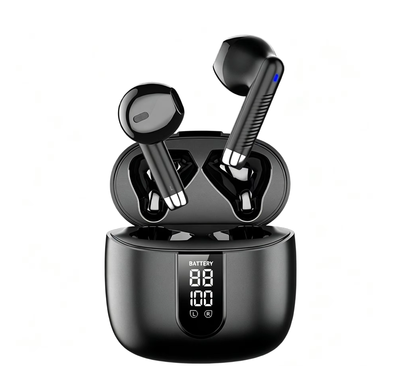 5.3 Wireless Earbuds with 13mm Driver LED Digital Display Charging Case, Low Latency Gaming Headphones product view