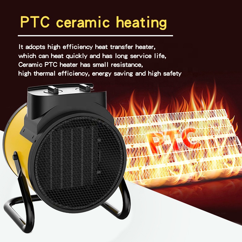 3KW Indoor Room Space Electric Fan Heaters Portable Industrial PTC Air Heater for Home Bedroom Office product view