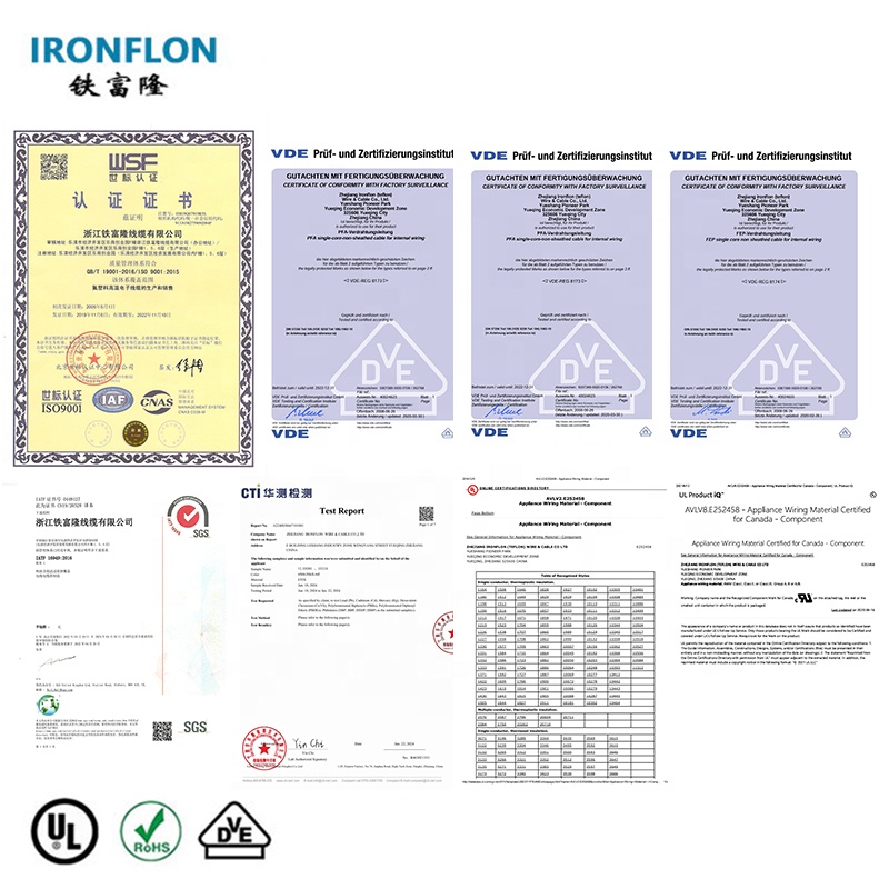 IRONFLON UL1911 16AWG 25KV DC Nickel Copper Heat Wire Electrical Wires Supplies Cable 2.5mm High Temperature Cables product view