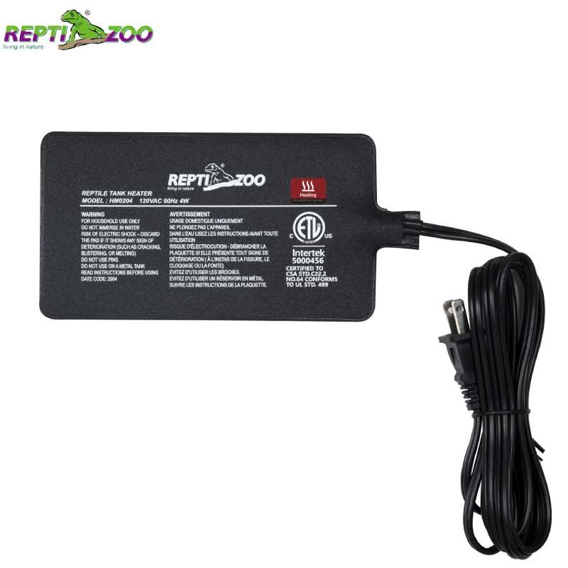 REPTIZOO OEM Logo IPX7 US ETL Heating Pad 4W 8W 16W 24W Reptile Heat Mat With Built-in Smart Temperature Control For Ball Python
