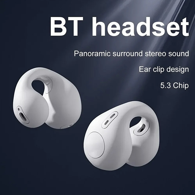 Clip-on  Earphones T75 TWS Earbuds Noise-Canceling Bone Conduction Earphones Wireless Sport Earbuds for Smart Phones product view