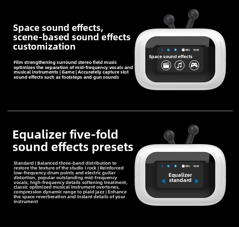Open Ear Air Conduction Earbuds with Touchscreen Case Ear Clip Air Conduction Headphones OWS Wireless Bluetooth Earphones detail