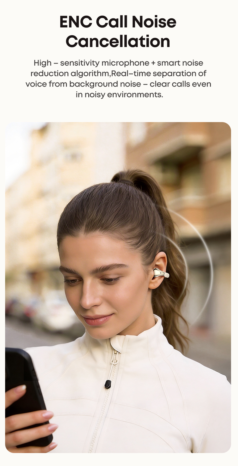 Custom Clip on Ear Earbuds Cute Sports TWS Open Ear Earphone V6.0 Free Clip-On Bluetooth Headphones Over Ear for Running Workout detail
