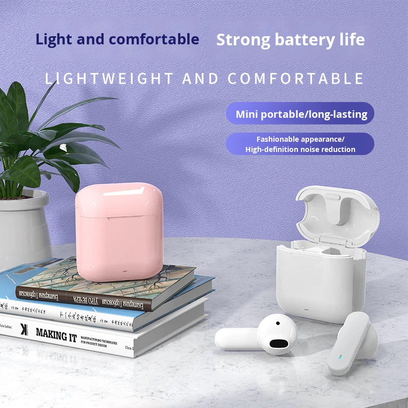 High-Value In-Ear Mini True Wireless for Earphones Lightweight Portable TWS for 5.0 Factory 10-15 Hours Battery Life