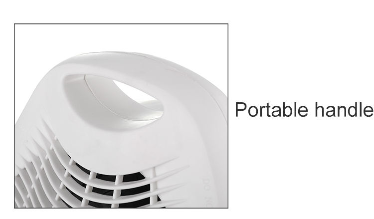 Mini Fan Heater 2000W Adjustable Temperature Control Overheat Protection Lighting Fast Heating GS Certified Plastic Electric detail