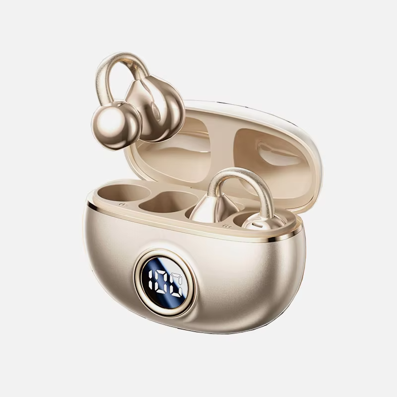 Open Ear Wireless Earbuds TWS HiFi Sound Digital Display Battery Indicator Fashion Earphones for Sports Music Use product view