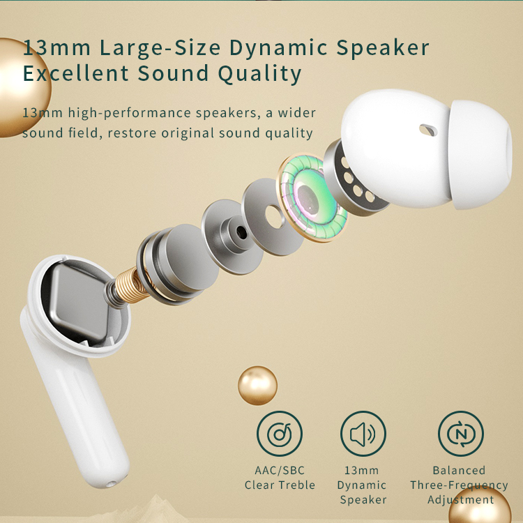 2022 A40 Tws Active Noise Canceling Wireless Earphone Noise Reduction Headset In-ear Headphone ANC ENC Earbuds product view