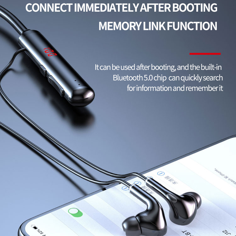 S960 Radio Wireless Earphone Neck Band Stereo Noise Reduction IPX-7 Waterproof Running Sports Earbuds with Microphone Neckband detail