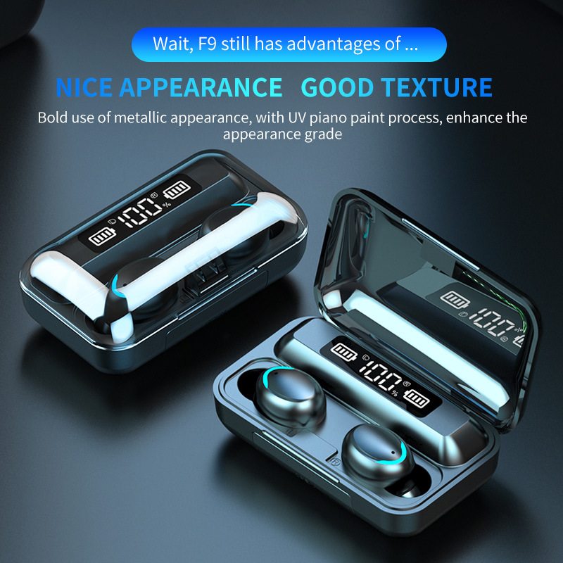 F9 Audifonos Mini Fone De Ouvido True Wireless Touch Control LED Display  Earphone Touch Control Headphone detail