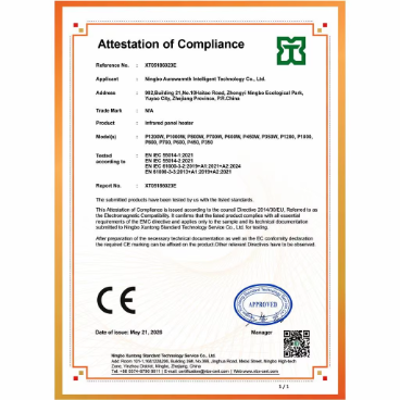 OEM Customization Aluminum Frame  No Noise Freestanding Ceiling Wall Mounted Carbon Crystal Infrared Overheat protection Heater detail