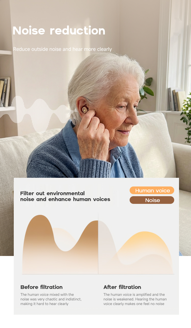 Greatears Rechargeable CIC In-Ear Hearing Aids-Portable Wind-Resistant for Elderly detail