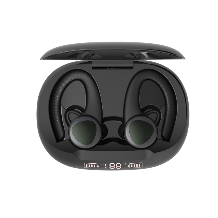 T09 JL Wireless Over-Ear Stereo for Earphones Earhook Hanging Sweat Proof Touch Control Digital Display Sports Headphones product view