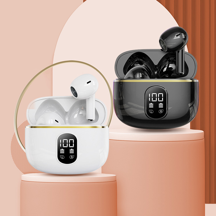 US Warehouse T02 Bt V5.3 EDR Wireless Earbuds Earphones Led Display Waterproof in Ear Noise Reduction Phone Eletronic Headphones detail