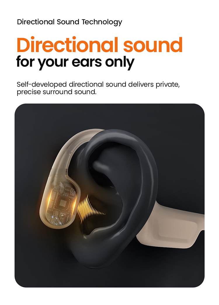 ALOVA New Product Ear Hook Secure Fit Open Ear Headphone IPX7 Bone Conduction bluetooth Sport Wireless Earphones for Cycling detail