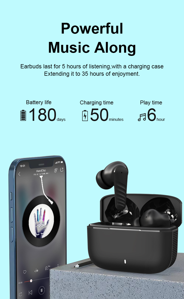 2024 New Wireless Earbuds Tws Headsets Gaming HIFI Bass Sports Game Headphone Earphone T8 detail