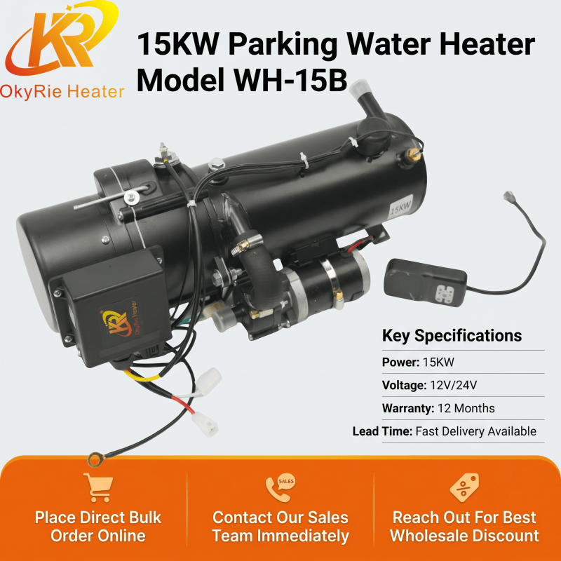 OkyRie WH-15B 15KW Diesel Only Hydronic Parking Heater Defrost Cabin Window Warm Engine Heavy Machinery Heater detail