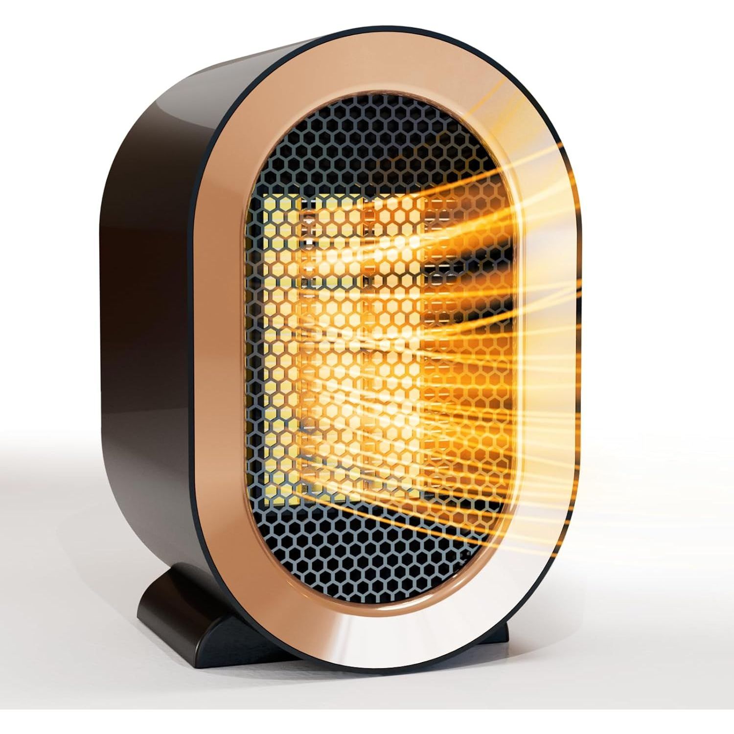 Electric Heater Fan 1200W PTC Heating Element Desktop Office Use Energy Efficient Black detail