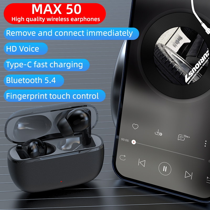 In-Ear Wireless Earbuds Noise Reduction Stereo Sound Touch Control Type-C Charging Bass Headphones for Gaming Sports product view