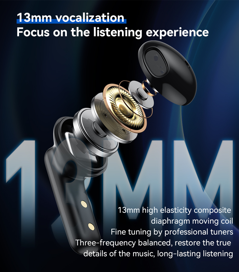Yesido TWS25 BT5.3 TWS  With HD Microphone Without Delay Semi-In-Ear Headset Wireless Earphone Wireless Headphone product view