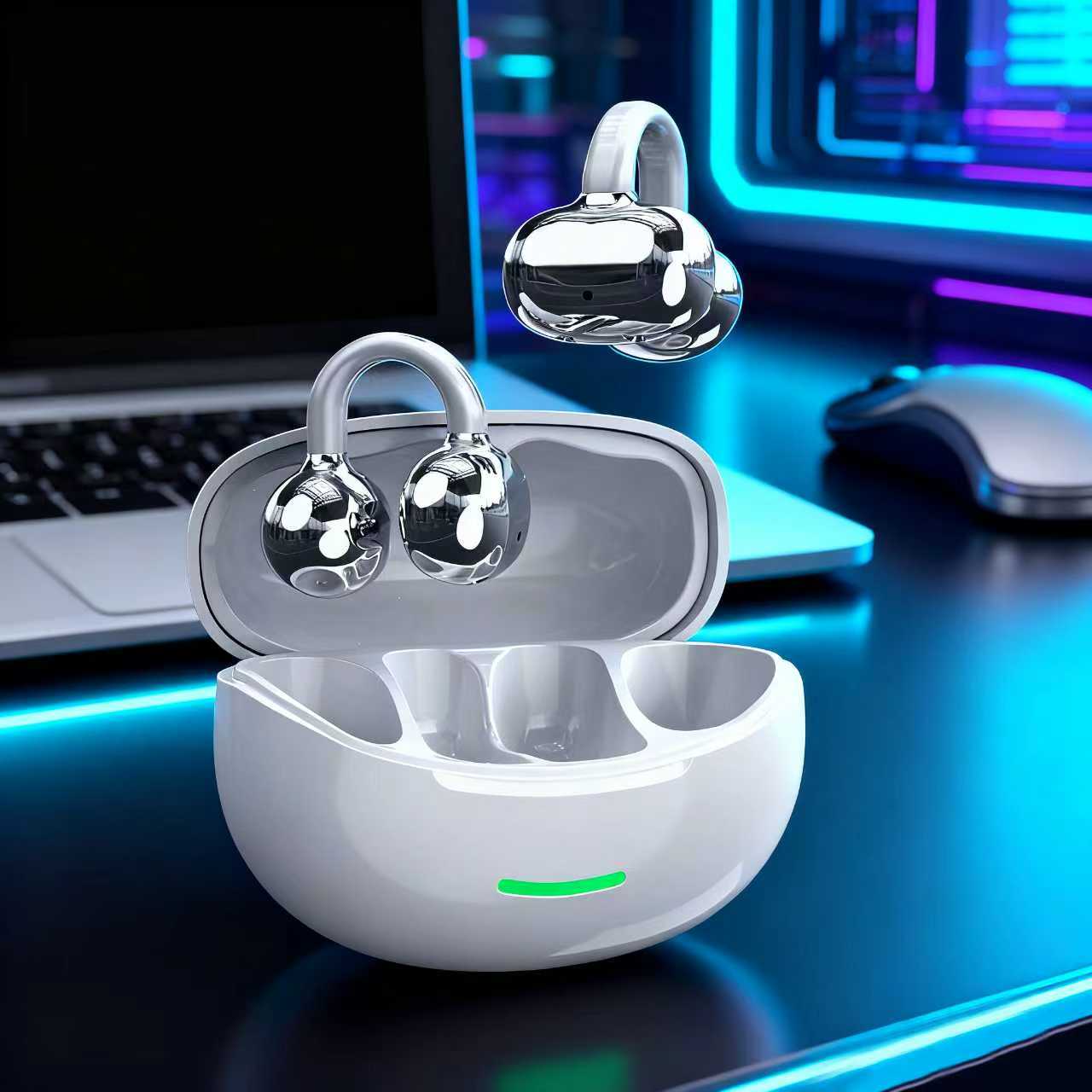 DOQAUS W18 Hot Selling Ear Hook Ear Clip Earphone HIFI Stereo Wireless Headphones Light ENC Outdoor Sports Waterproof Earphones
