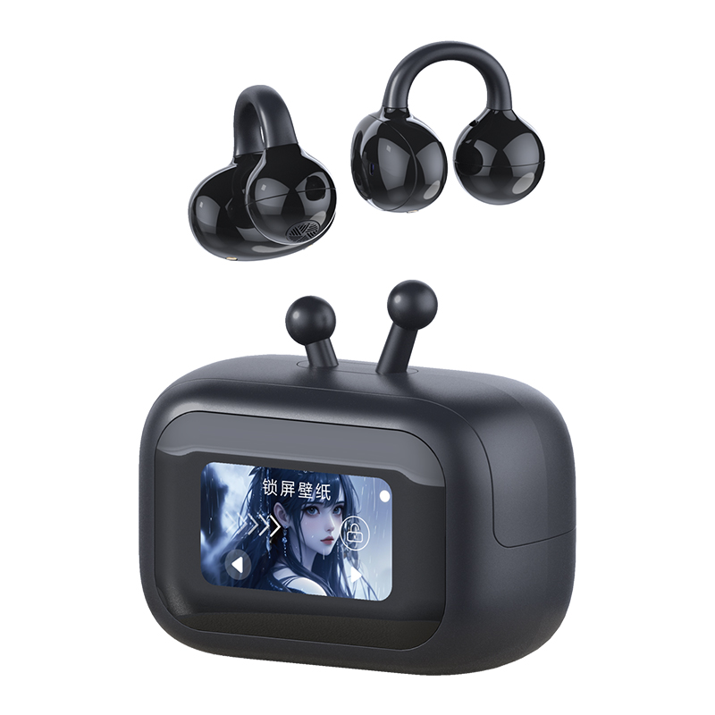 Open Ear Air Conduction Earbuds With Touchscreen Case Ear Clip Air Conduction Headphones OWS Wireless Bluetooth Earphones