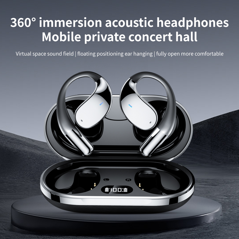 YYK-Q39 Comfortable Ear Hook Earbuds Wireless Sports AI Real-Time Language Translator Earphones Suitable for Travel, Business product view