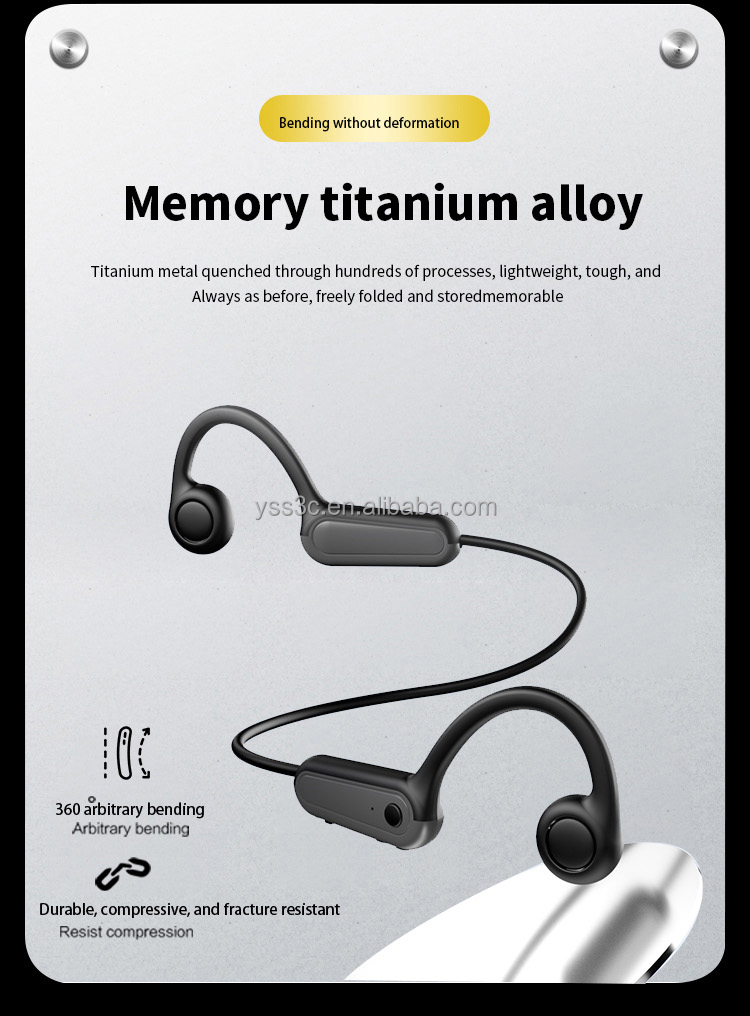 OEM Bluetooths Headset Wireless Earphone Open Ear Bone Conduction Sports Neckband Headphones detail