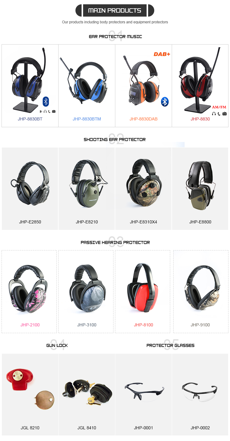 High Quality Hearing Protection Sound Proof Noise Reduction Foldable Safety Earmuff with BT detail