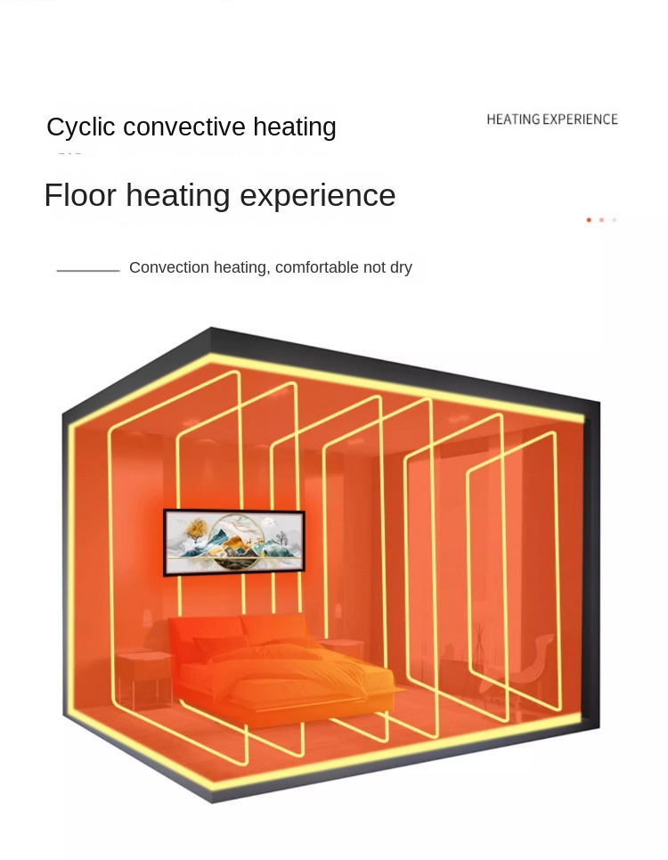 Waterproof 1000W Bathroom Electric Heater with Mechanical Control Carbon Crystal Wall-Mounted for Household & Office Use detail
