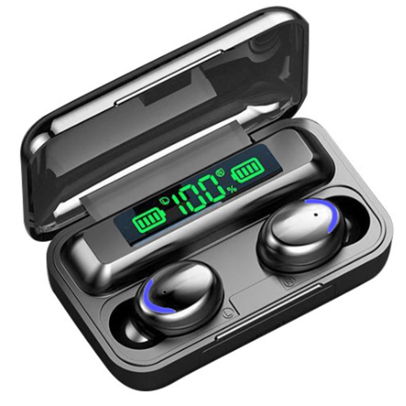 Oem Custom logo 2000mah Power Bank Ipx7 Waterproof Binaural Call 5.0 True in Ear Origin F9 5c F9-5 TWS Wireless Earbuds Bt 5.0