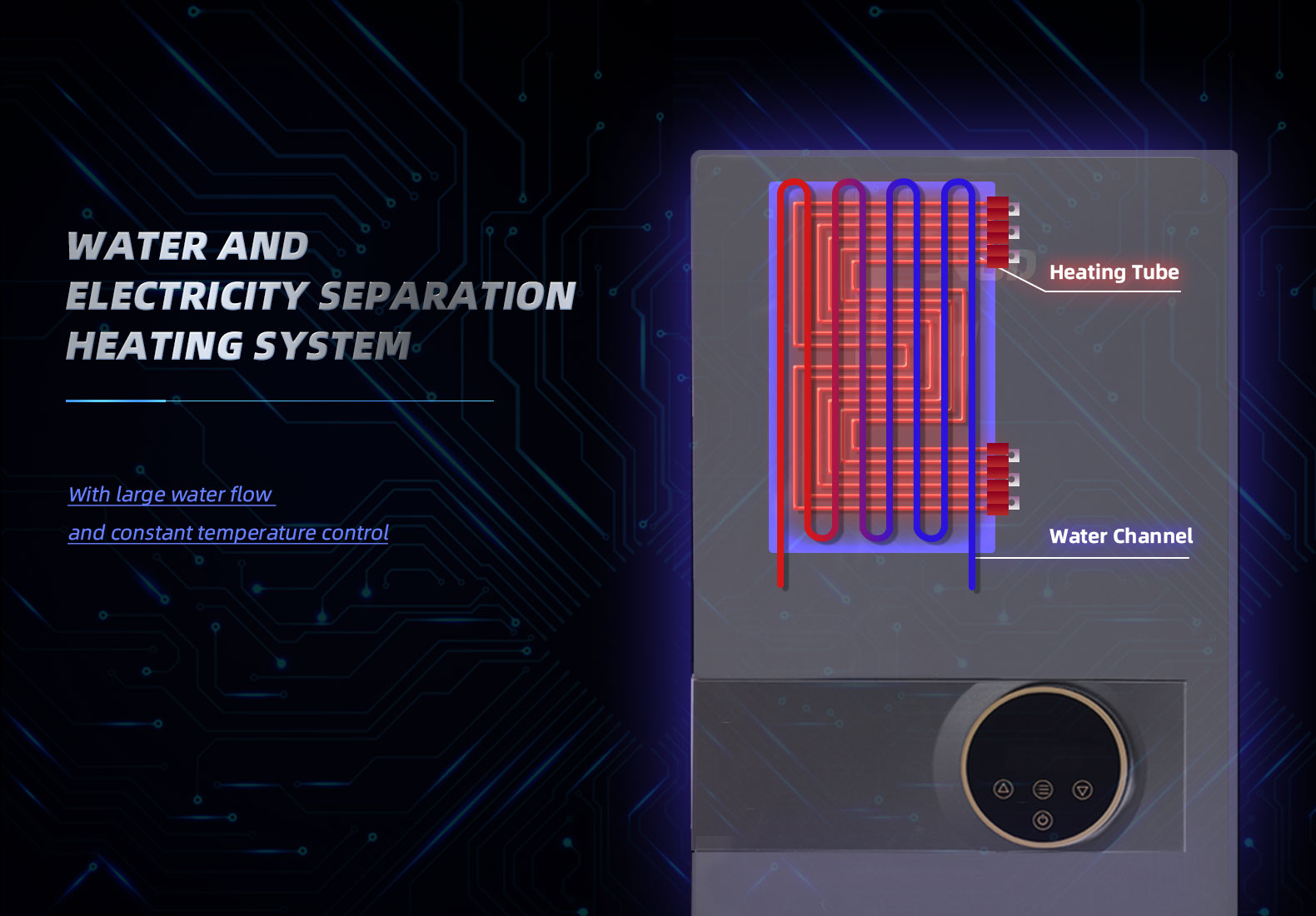 JNOD Wall Mounted Electric Tankless Heater for Radiator and Floor Water System Electric Heating Boilers detail