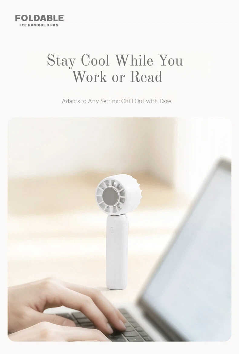 2026 Outdoor Summer Strong Wind Three-Speed Household Handheld Foldable Electric Portable Mini USB Rechargeable Air Cooling Fan detail