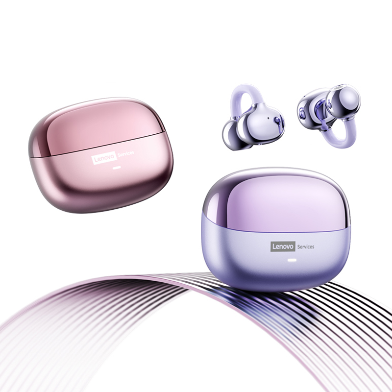 Wireless Ear Clip Earbuds 6.0 HiFi Stereo Noise Cancelling Open Ear Music Calls Gaming Ergonomic Lightweight Earphones