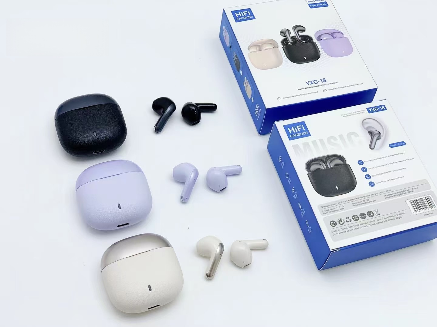 Custom Logo Mini Portable TWS Earbuds 3D Surround Sound Deep Bass Auto Pairing Type C Wireless Headphones detail