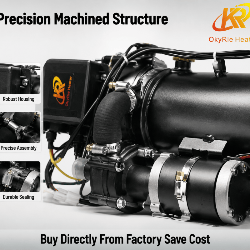 OkyRie WH-15B 15KW Diesel Only Hydronic Parking Heater Defrost Cabin Window Warm Engine Heavy Machinery Heater detail