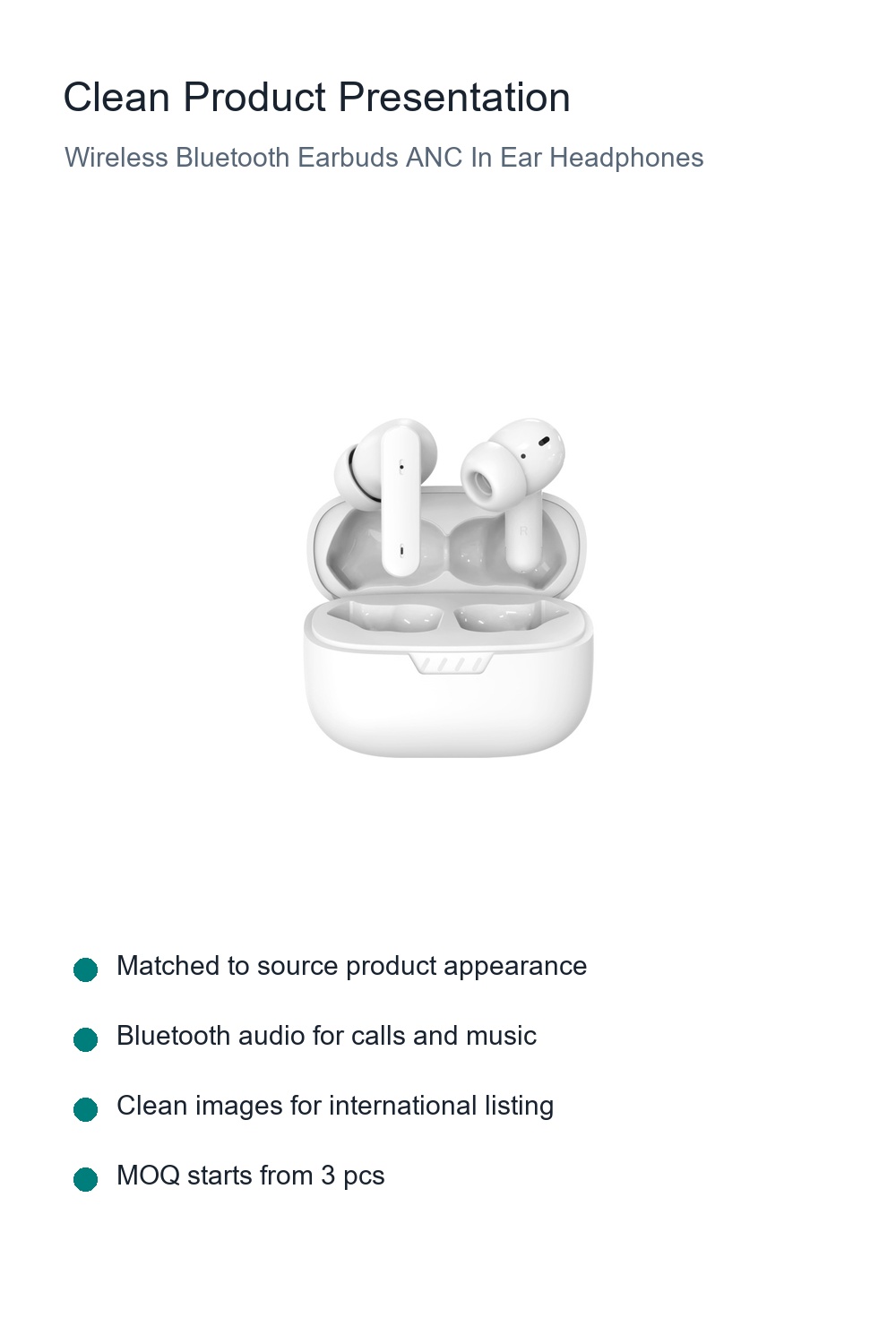 Wireless Bluetooth Earbuds ANC In Ear Headphones detail