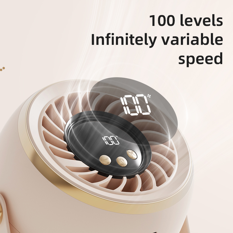 Wholesale Small Desktop Electric Fan Silent Plastic Turbine Circulation Wall Mount Charging Mini Portable Desk Air Cooling Fan product view