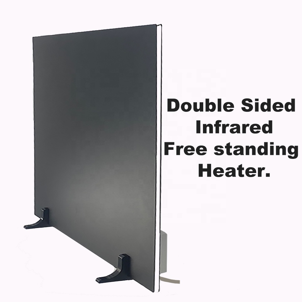 Practical Portable 500W Solar Infrared Electric Heater Freestanding Dual Heat Panel Remote Controlled Ventilation Deodorization detail