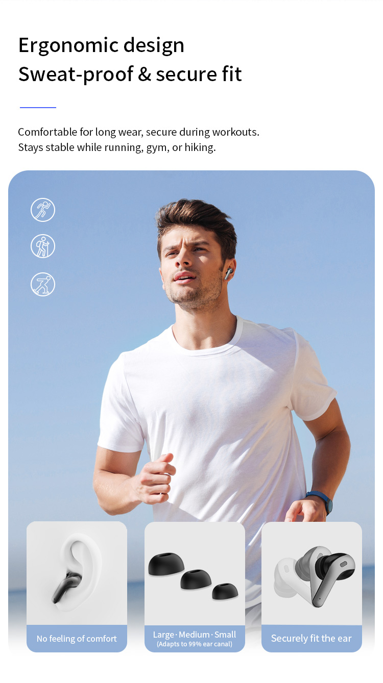 Custom Brand Portable TWS Earbuds Mini OEM X15 Wireless In-Ear Earphones Touch Control Fast Wireless Charging Digital Display JL detail