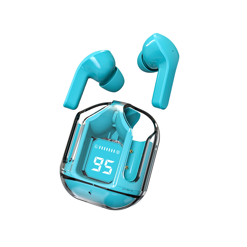 Transparent Crystal Box True Wireless Earbuds Gaming Noise Reduction TWS Earphones with Clear Shell In-Ear Bluetooth Headphones product view