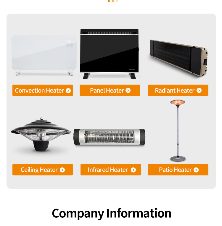 2000W Electric Convection Heater Digital With Remote Control Movetable Wheels Heating Wires Factory Price detail
