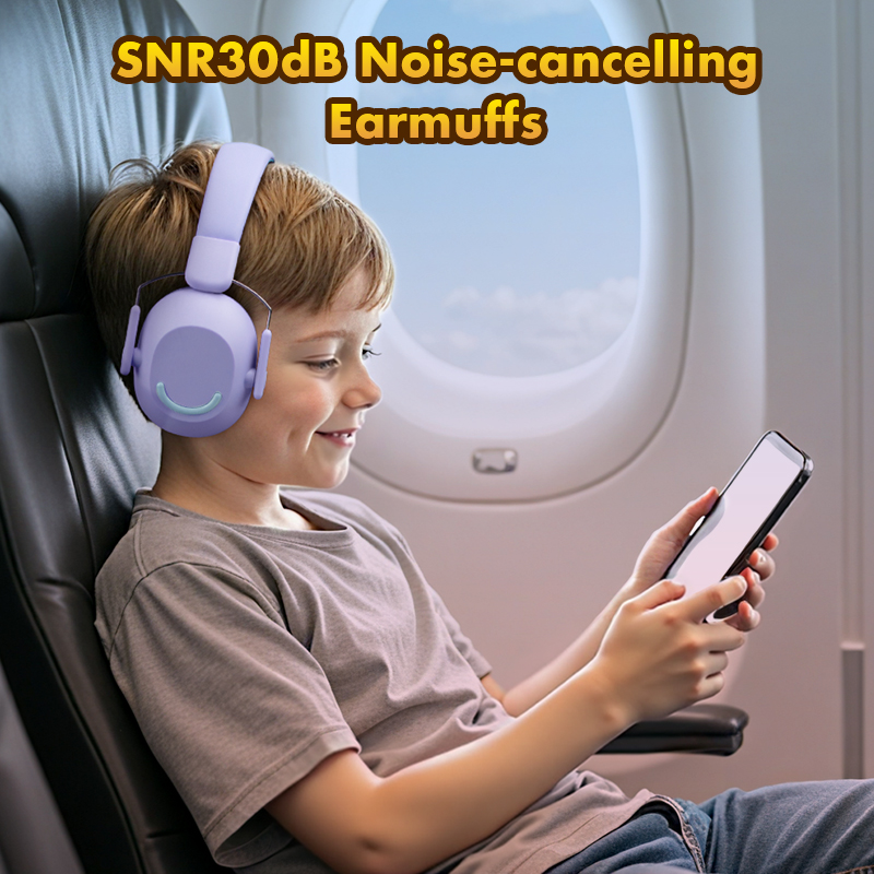 Custom Colors 28dB NRR Kids Noise Cancelling Headphones Ear Protection Ear Defenders Earmuffs for Autism detail