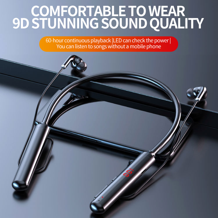 S960 Radio Wireless Earphone Neck Band Stereo Noise Reduction IPX-7 Waterproof Running Sports Earbuds with Microphone Neckband product view