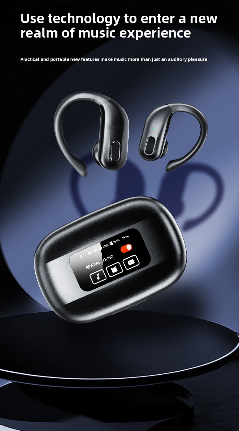 Sports  Headphones - High-Quality Noise-Canceling Multi-functional Long-Range Wireless Earphones with Touch Screen detail