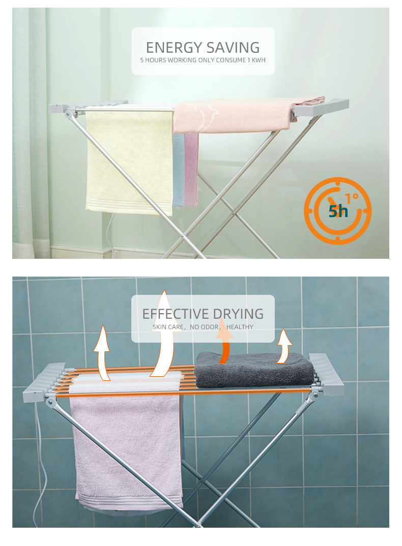 EVIA Electrical Etendoir Chauffant Electrique Mini Seche Linge Maison detail